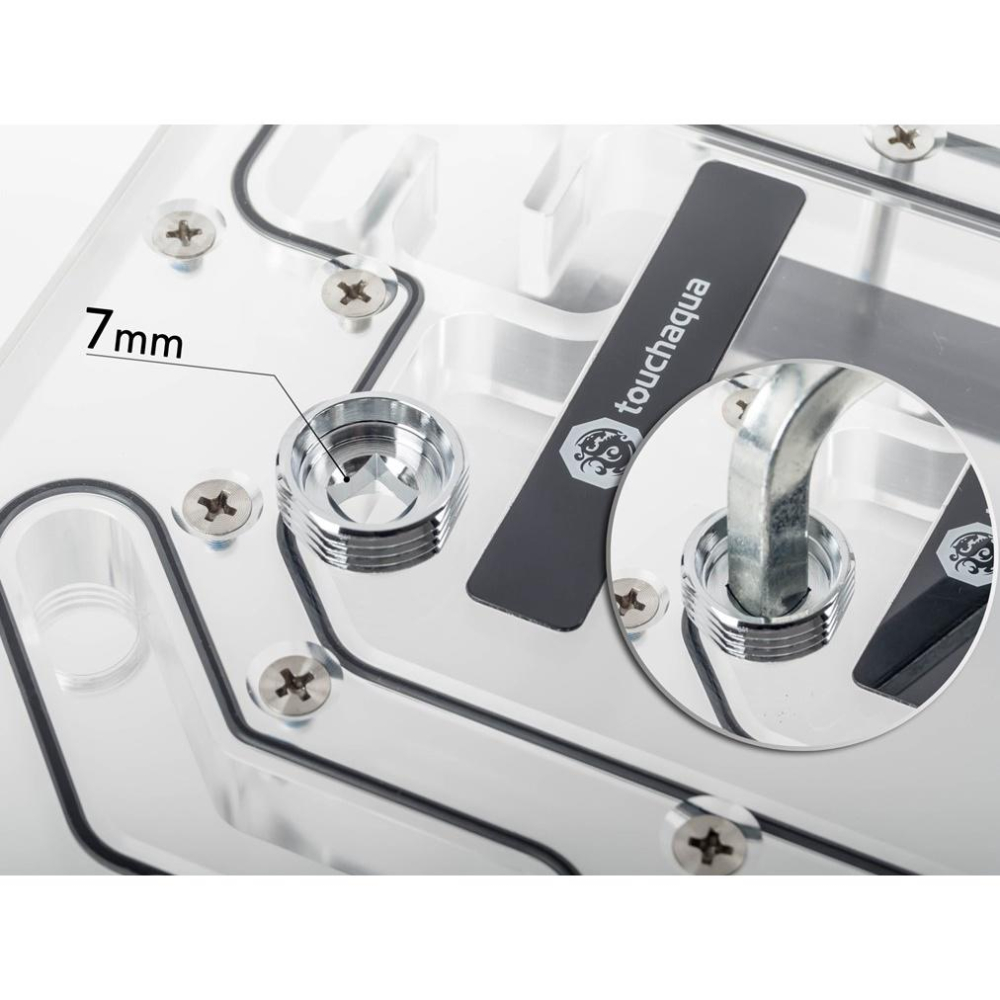 Bitspower TA 硬管專用管接頭 G1/4＂ 水冷 12mm 14mm 16mm 銀色 黑色 一組兩顆-細節圖4