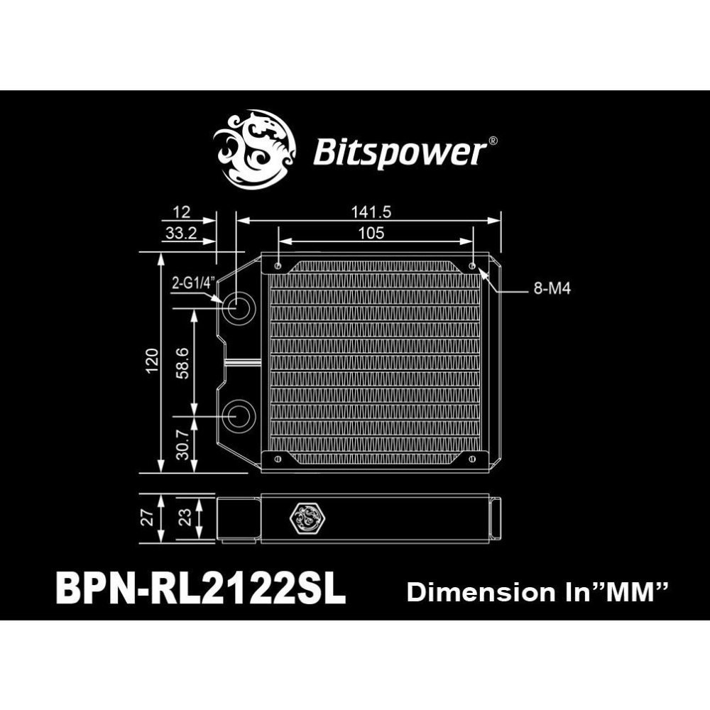 Bitspower Leviathan II 120 140 Radiator 二代 水冷排-細節圖4