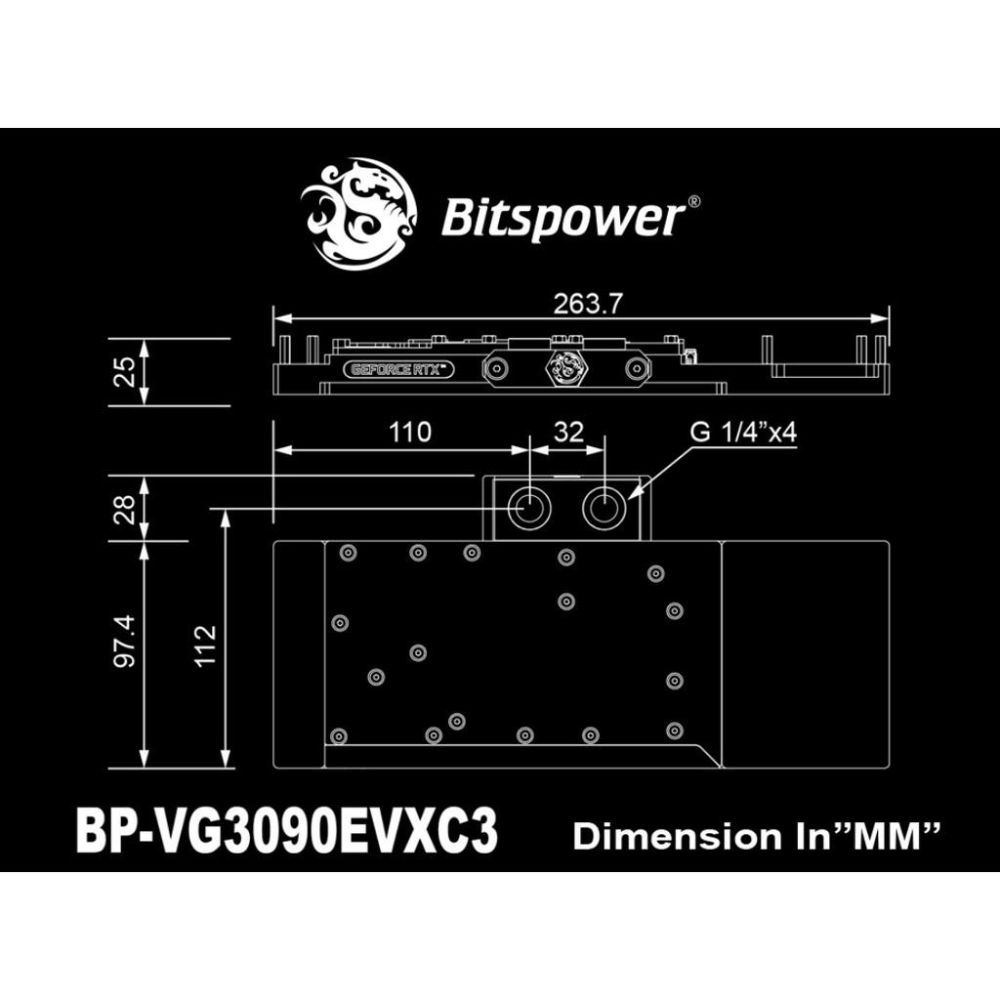 Bitspower EVGA RTX 3090 XC3 系列專用 顯示卡 水冷頭-細節圖5