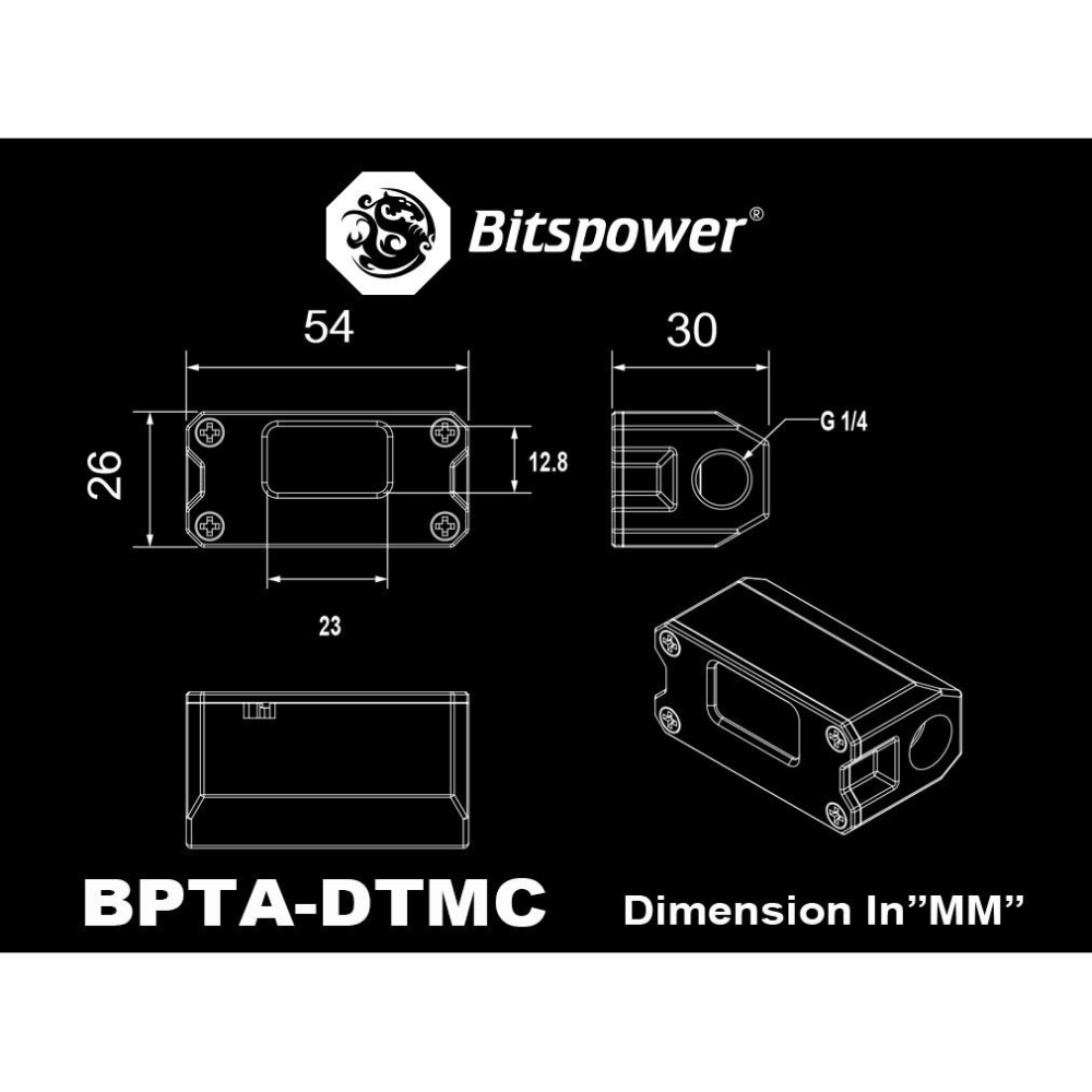 Bitspower BPTA-DTMC-V3 水路溫度計 水溫錶 監控系統 G1/4 SATA 電源-細節圖4