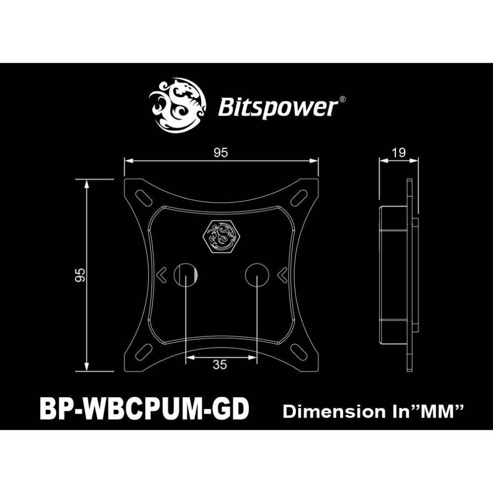 Bitspower Summit M Acrylic CPU 水冷頭 RGB 黃金版 黑化版-細節圖6