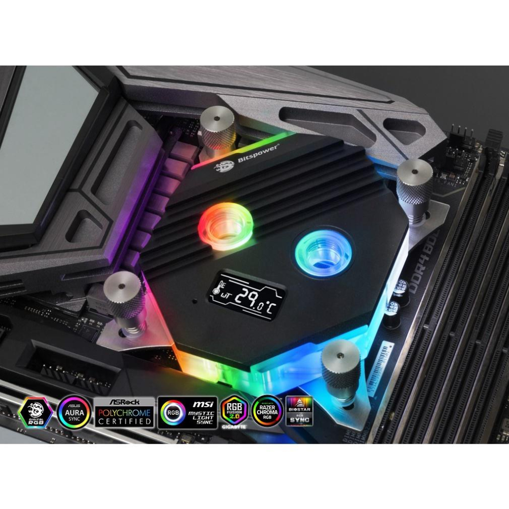 Bitspower Summit M Pro with OLED CPU 水冷頭 intel LGA1700 專用新款-細節圖3