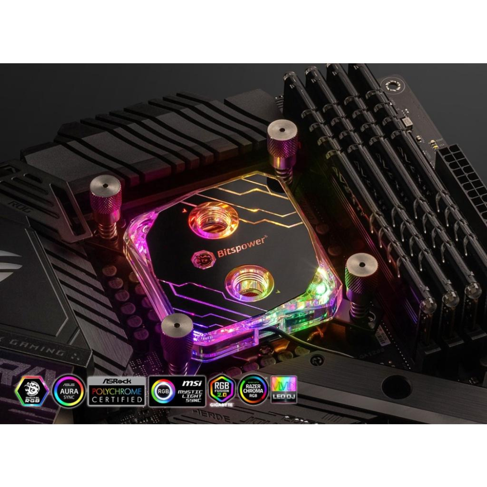 Bitspower Summit MS Intel AMD CPU 專用 水冷頭 RGB 銅底-細節圖4