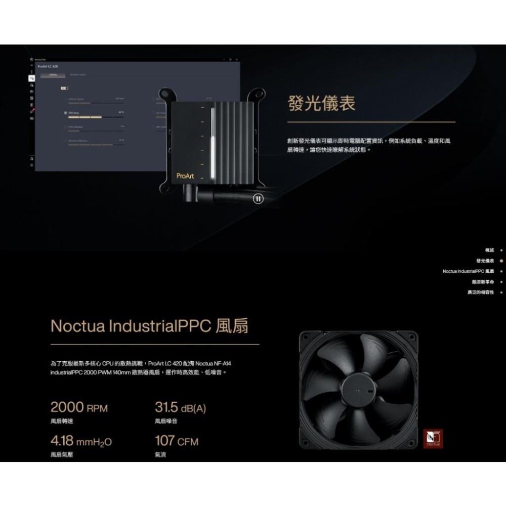【免運直送】ASUS 華碩 ProArt LC 420 一體式水冷 CPU散熱器 水冷散熱器 420mm 光華商場-細節圖6