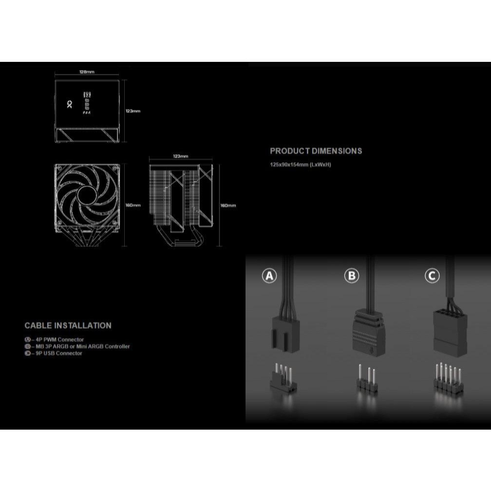 XIGMATEK 富鈞 AK6 Dual Digital／Arctic－ARGB CPU 散熱器 六導管／雙風扇 光華-細節圖7