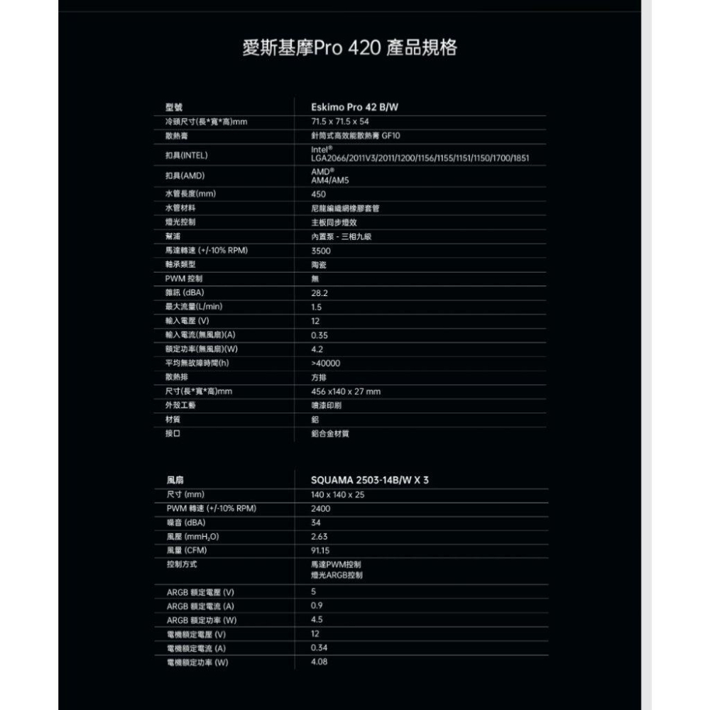 Geometric Future 幾何未來 Eskimo Pro 42 愛斯基摩 水冷散熱器 散熱器 420mm 光華-細節圖8
