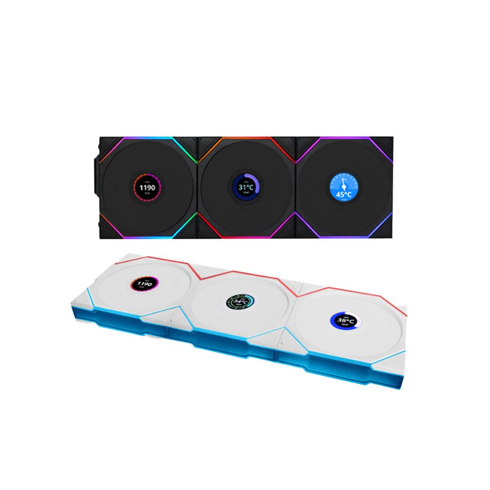 LIAN LI 聯力 UNI FAN TL WIRELESS－無線 ARGB 積木風扇 LCD 機殼風扇 12-14公分-細節圖2