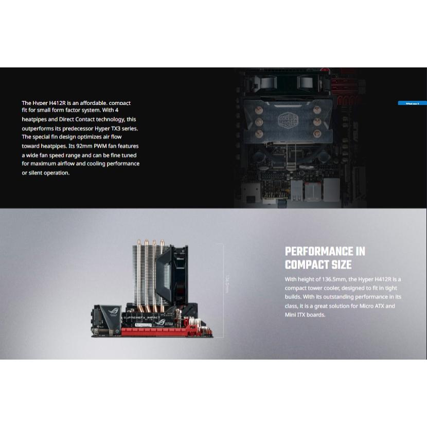 CoolerMaster 酷碼 Hyper H412R CPU 散熱器 塔扇 CPU扇熱器 136mm 光華商場-細節圖3