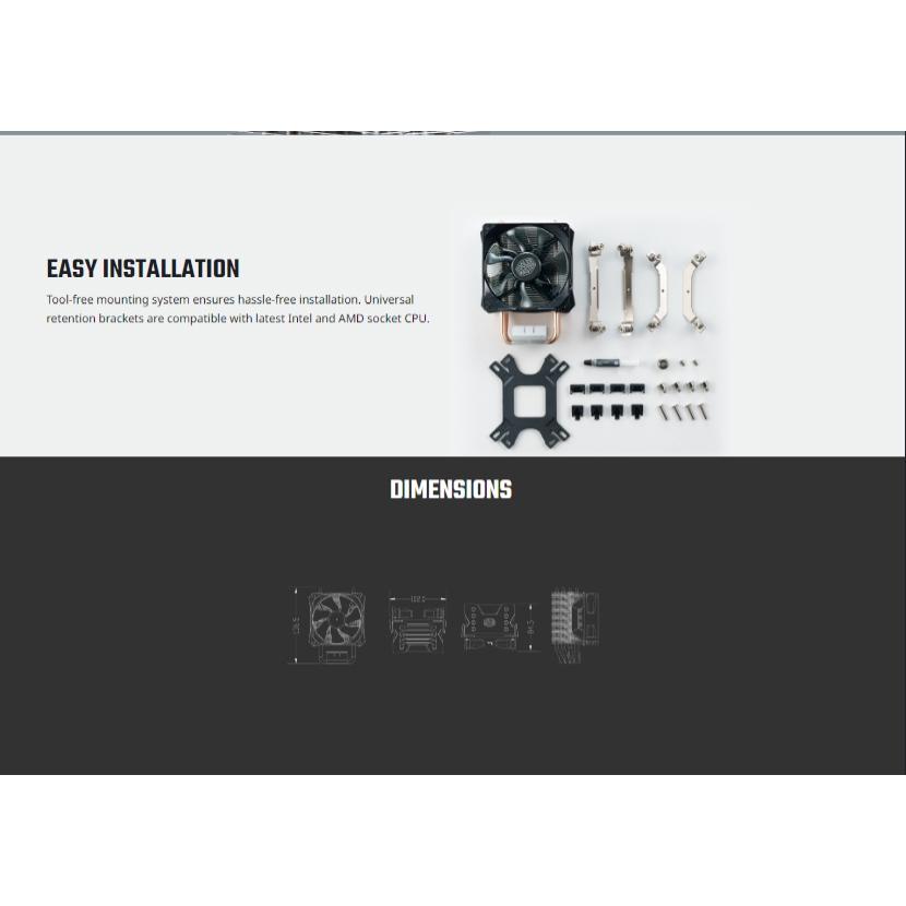 CoolerMaster 酷碼 Hyper H412R CPU 散熱器 塔扇 CPU扇熱器 136mm 光華商場-細節圖5