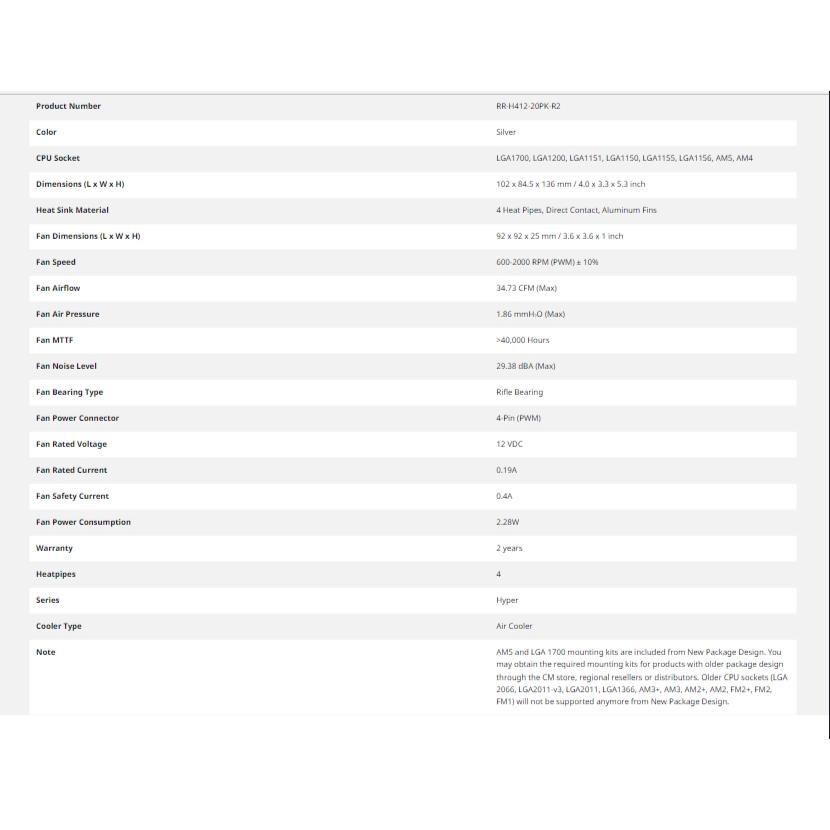 CoolerMaster 酷碼 Hyper H412R CPU 散熱器 塔扇 CPU扇熱器 136mm 光華商場-細節圖6