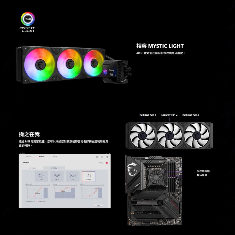 MSI 微星 MPG CORELIQUID D360 一體式水冷散熱器 CPU 散熱器 水冷散熱器 水冷 光華-細節圖8