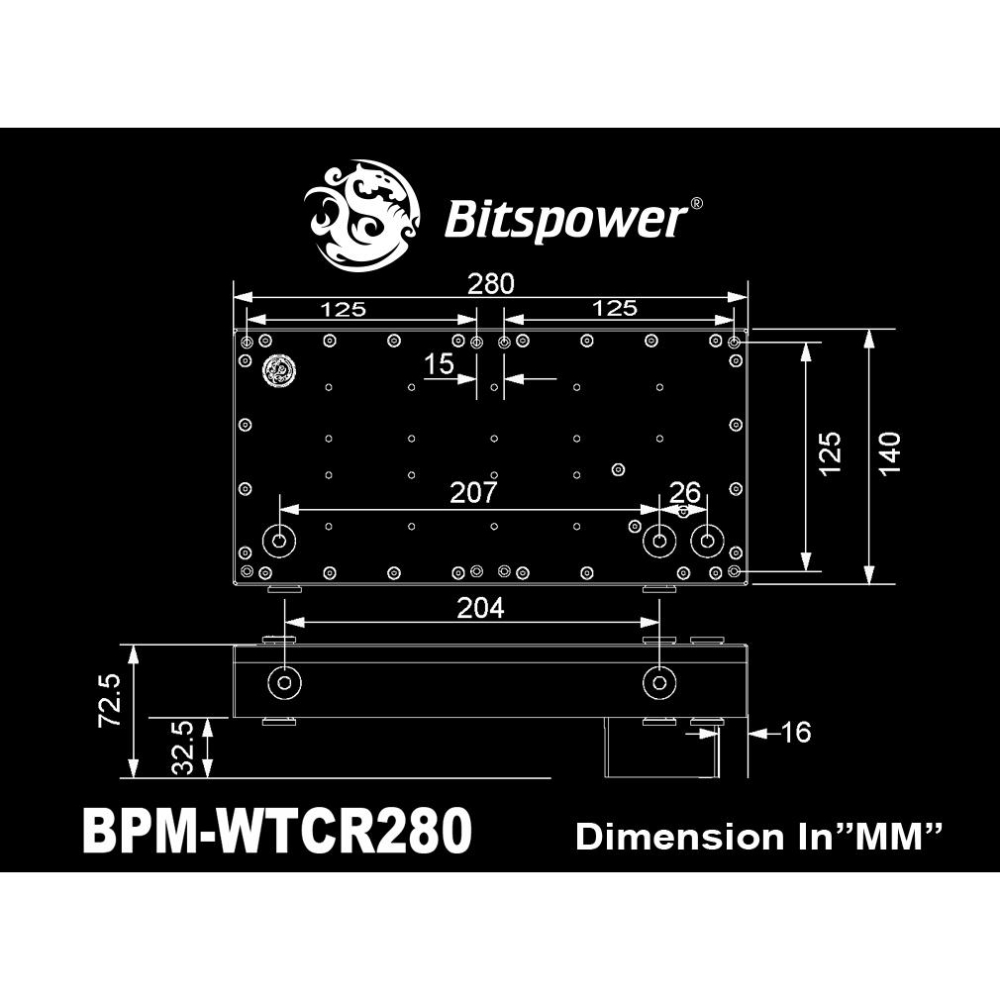 Bitspower CR280 水箱 BPM-WTCR280 水冷水箱 水冷 光華商場-細節圖3