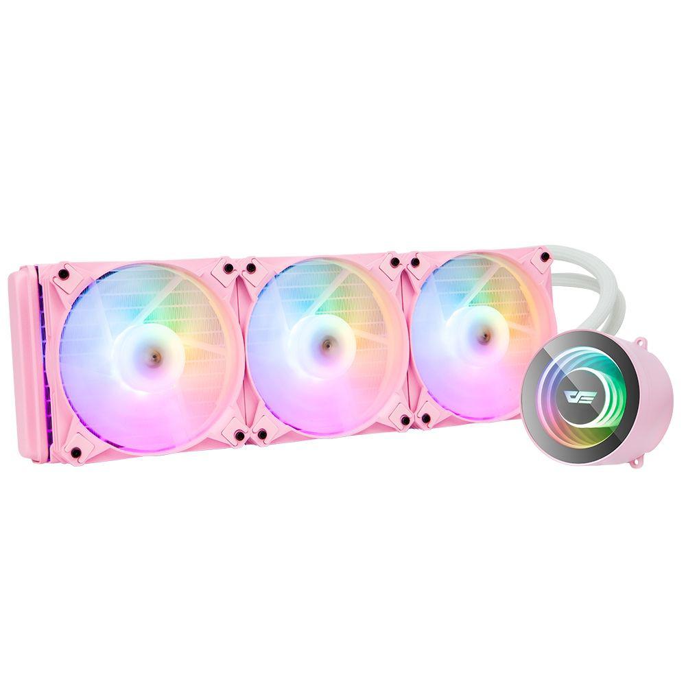 darkFlash 大飛 Twister DX360 一體式水冷 CPU 散熱器 (粉色)  三年保 水冷 光華-細節圖2