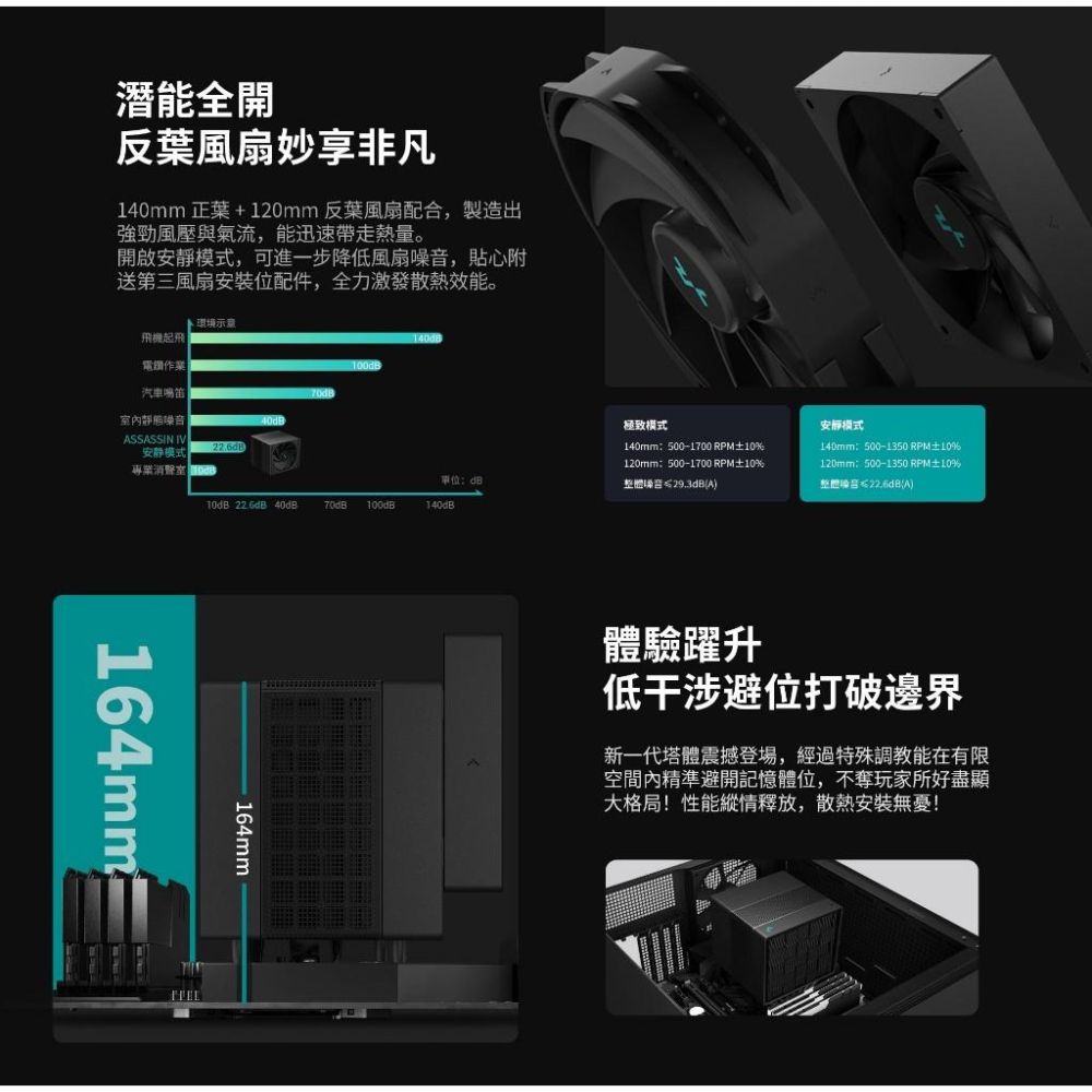 DEEPCOOL 九州風神 ASSASSIN IV／WH－阿薩辛 塔式 CPU 散熱器 雙塔／雙風扇／六年保 塔扇 光華-細節圖6