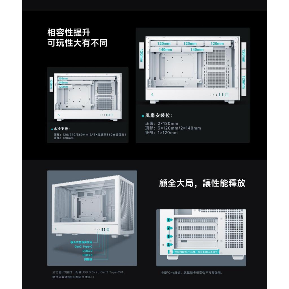 DEEPCOOL 九州風神 CH260 M-ATX 電腦機殼 U高174／卡長388／支援背插 光華商場-細節圖5