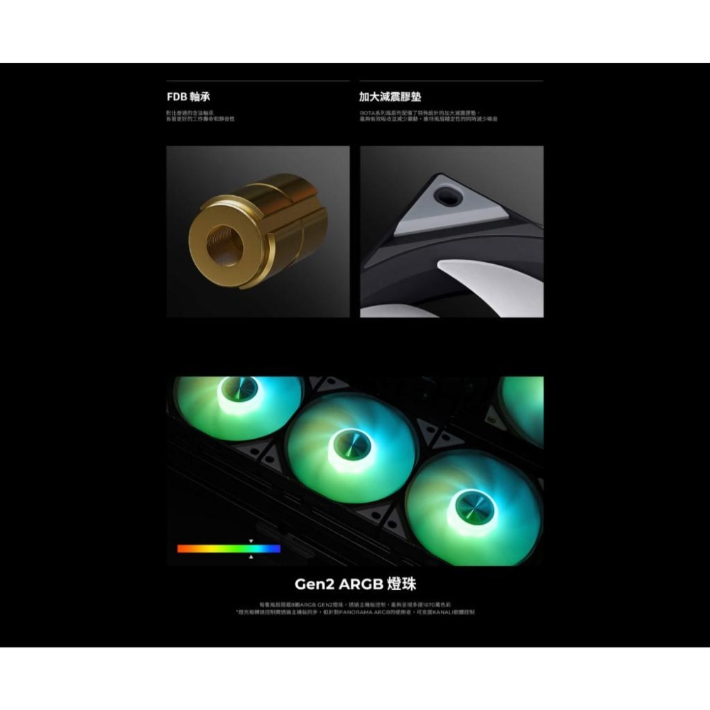 TRYX 創氪星系 Rota SL ARGB 120－12公分 PWM 機殼風扇 (三入) 散熱風扇 光華商場 公司貨-細節圖5