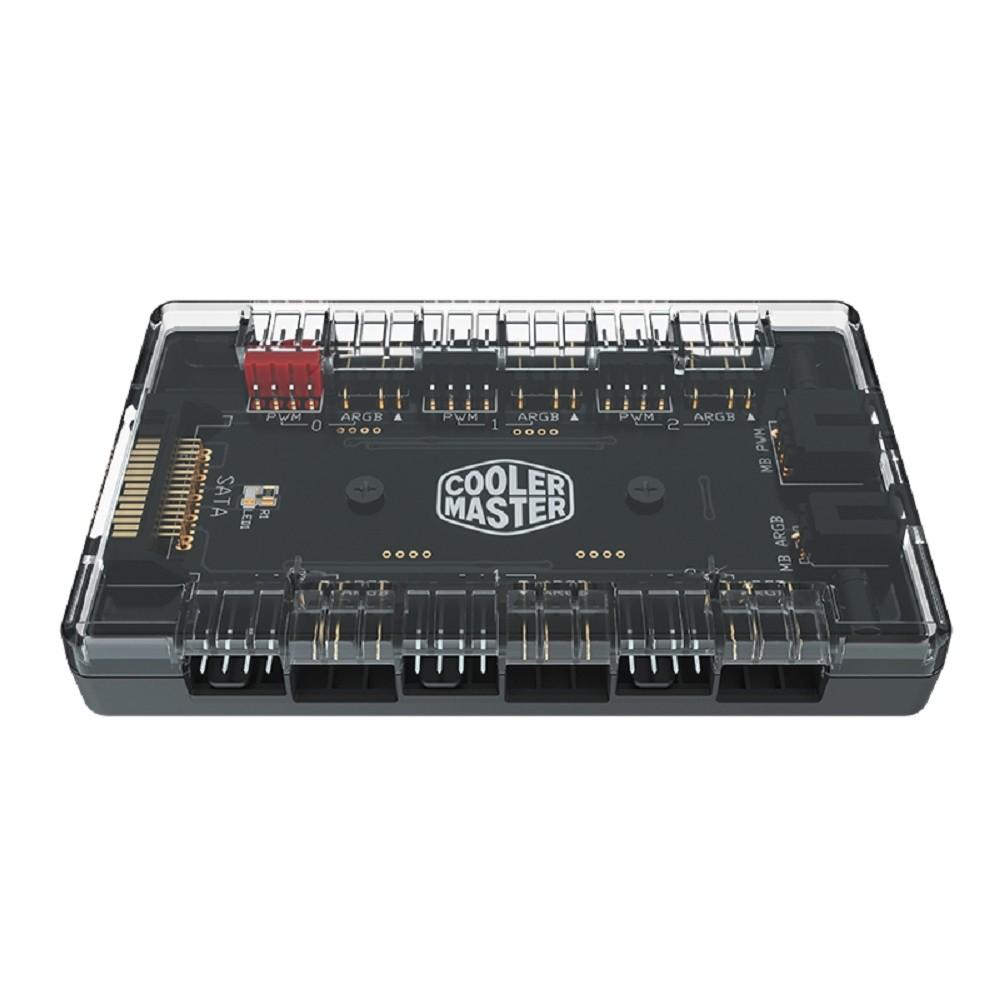 Cooler Master酷碼 MasterFan ARGB PWM HUB 1分6 Port 集線器 磁吸式 SATA-細節圖2
