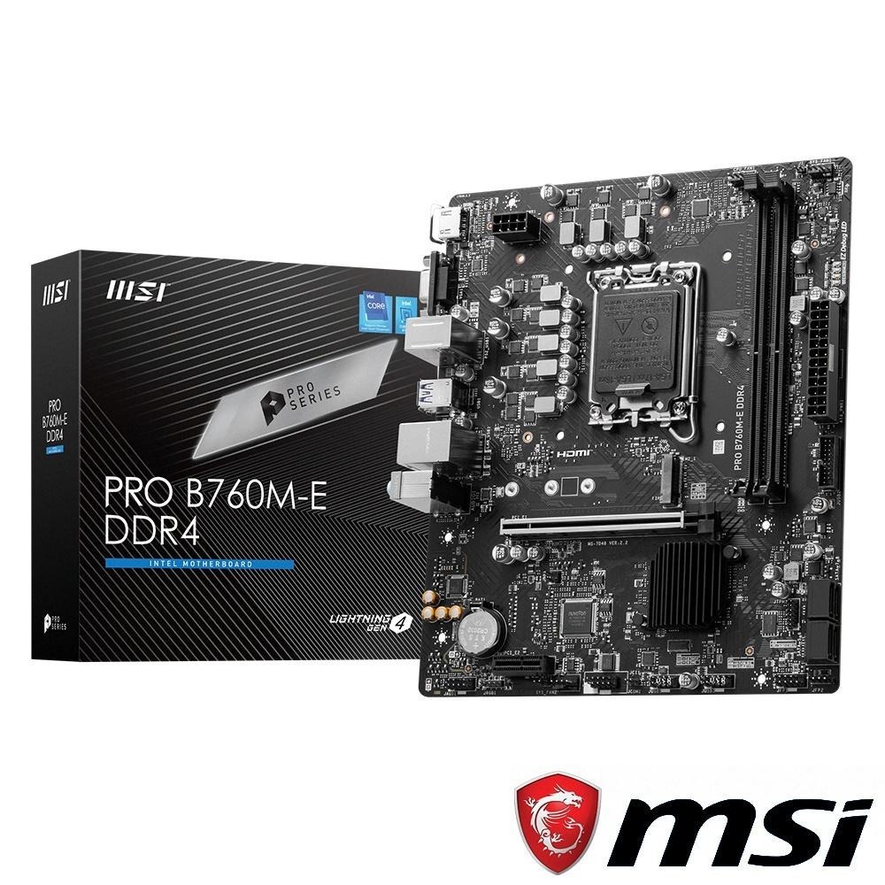 MSI 微星 PRO B760M-E DDR4－M-ATX 主機板 LGA1700 電競主機板 光華商場 公司貨-細節圖3