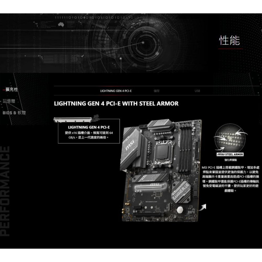 MSI 微星 B650 GAMING PLUS WIFI 主機板 ATX/DDR5/Wi-Fi/B650 光華-細節圖5