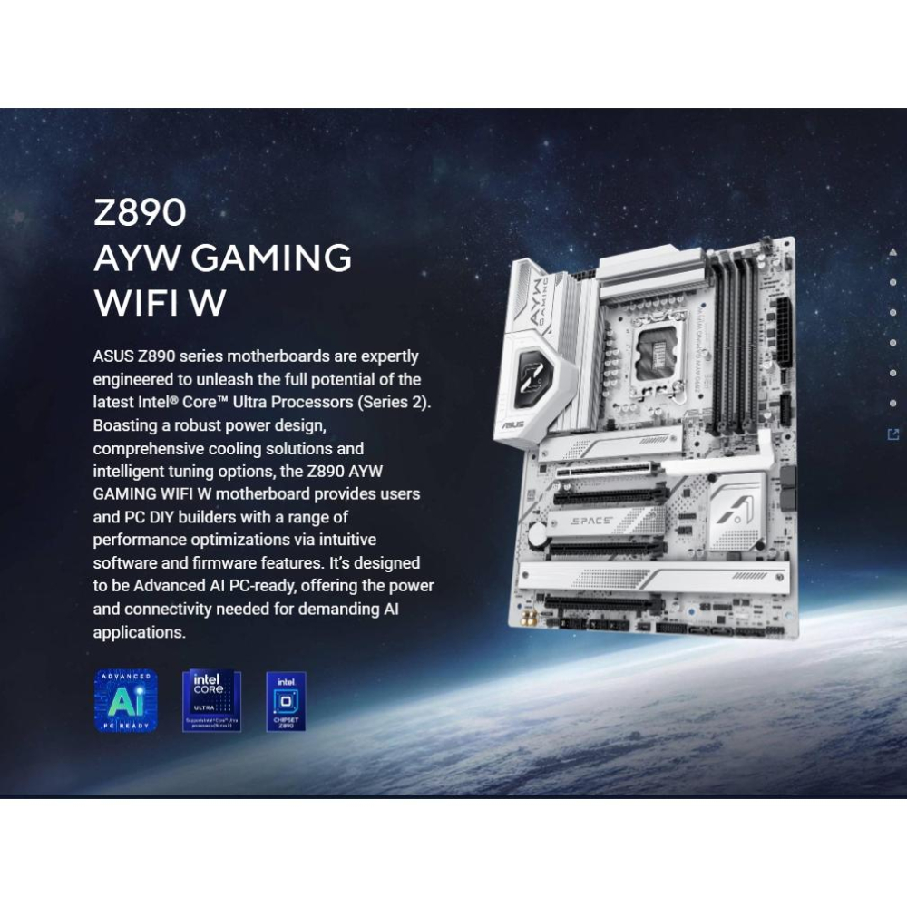 ASUS 華碩 Z890 AYW GAMING WIFI W－ATX 主機板 LGA1851／DDR5 光華-細節圖3