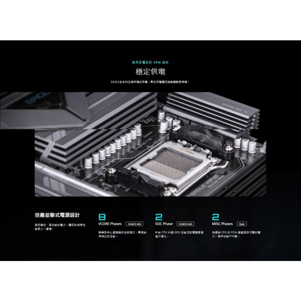 Gigabyte 技嘉 B850 EAGLE WIFI6E－ATX 主機板 AM5／DDR5 光華-細節圖7