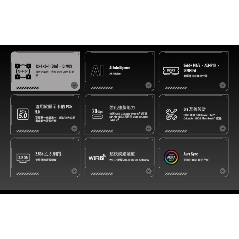 ASUS 華碩 TUF GAMING B860-PLUS WIFI－ATX 主機板 LGA1851／DDR5 光華-細節圖4