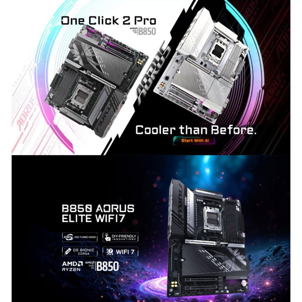 Gigabyte 技嘉 B850 AORUS ELITE WIFI7－ATX 主機板 AM5／DDR5 光華-細節圖8