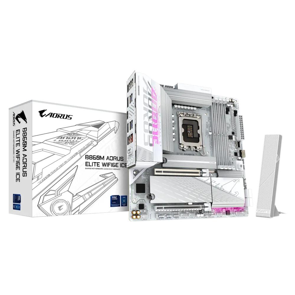 GIGABYTE 技嘉 B860M AORUS ELITE WIFI6E ICE－M-ATX 主機板 AM5 光華-細節圖2