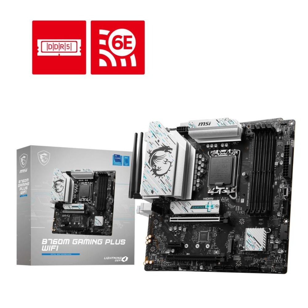 MSI 微星 B760M GAMING PLUS WIFI－M-ATX 主機板 LGA1700／DDR5／B760 光華-細節圖2