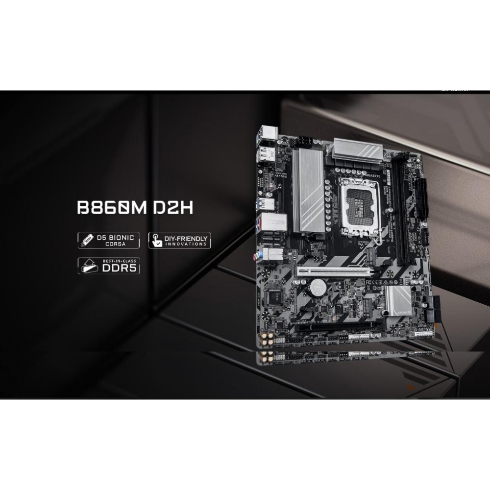 GIGABYTE 技嘉 B860M D2H－M-ATX 主機板 LGA1851／DDR5／B860 光華-細節圖3