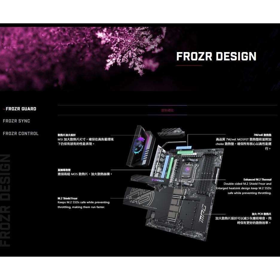MSI 微星 MPG X870E CARBON WIFI－ATX 主機板 DDR5/AM5/WI-FI 7 光華商場-細節圖6