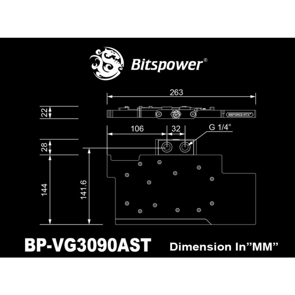 Bitspower ASUS RTX 3090 3080 Ti ROG Strix 系列專用 顯示卡 水冷頭-細節圖5