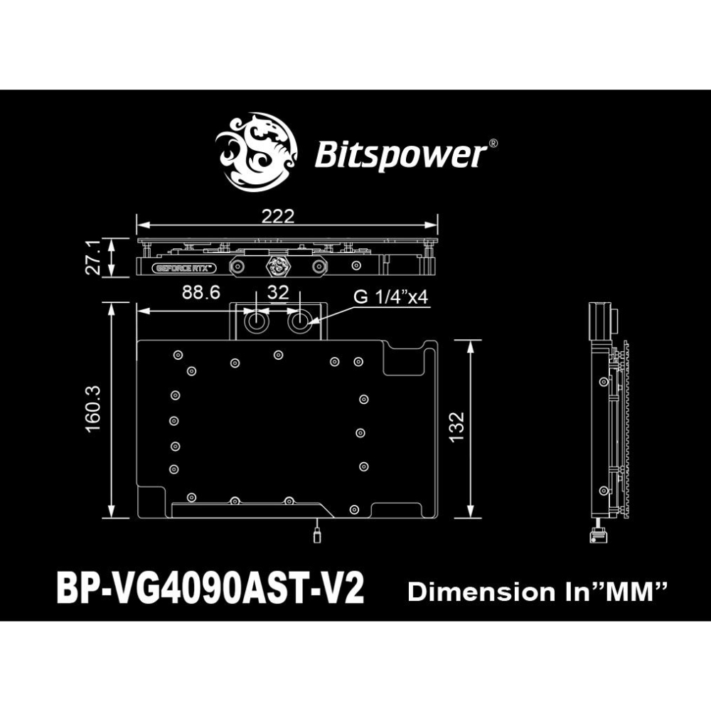 Bitspower 顯示卡 水冷頭 Nebula ASUS ROG Strix TUF RTX4090 V2-細節圖4