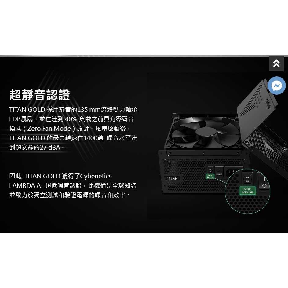 Montech 君主 TITAN 750W 850W 1000W 1200W 全模組 GOLD 日系電容 金牌 光華商場-細節圖5