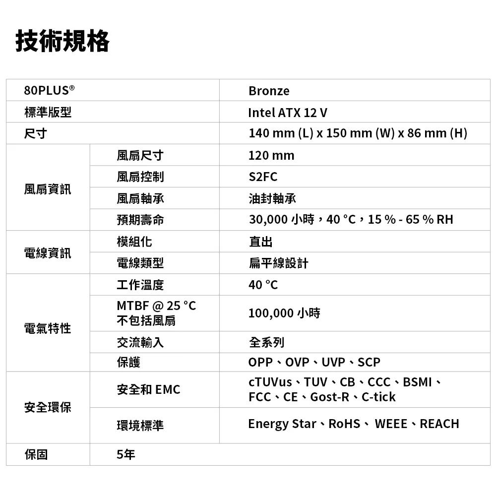 SeaSonic 海韻 S12III-500 S12III-550 S12III-650 電源供應器 銅牌 光華商場-細節圖7
