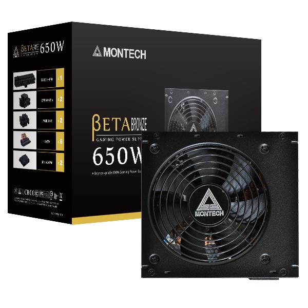 Montech 君主 BETA 550W 650W 電源供應器 12cm靜音風扇 主日系電容 銅牌 光華商場 公司貨-細節圖2