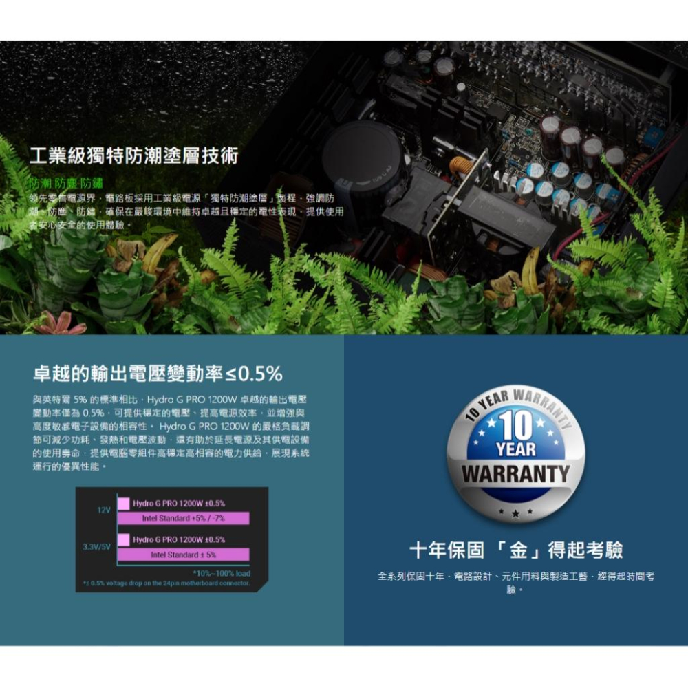 FSP 全漢 HYDRO G PRO 1200W 金牌 全模組 電源供應器 ATX3.0 光華商場-細節圖8