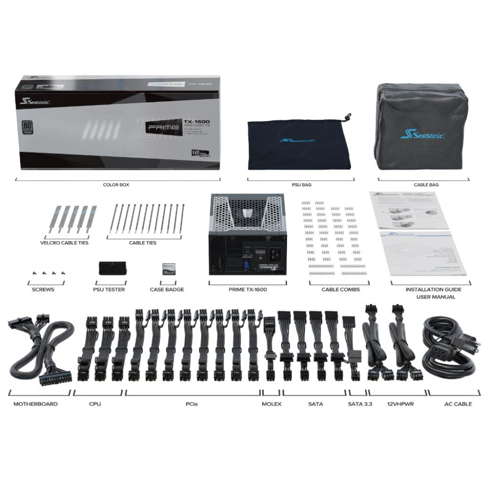 Seasonic 海韻 PRIME-TX-1600／TX-1300－鈦金牌 ATX3.0 電源供應器 全模組 光華商場-細節圖6