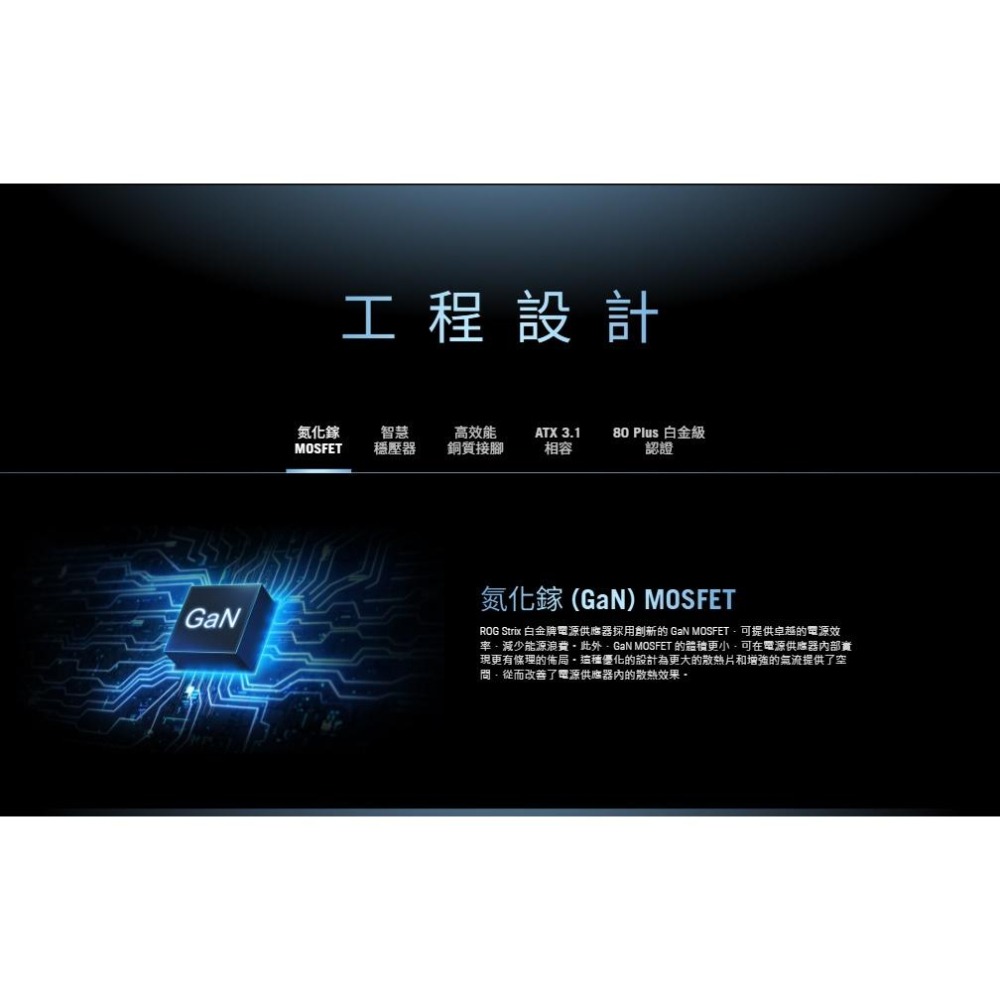ASUS 華碩 ROG STRIX－850W／1000W／1200W 白金牌 ATX3.1 電源供應器 電供 光華-細節圖4