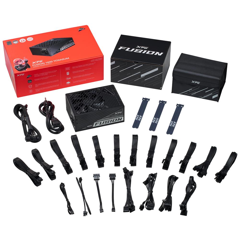 ADATA 威剛 XPG FUSION 1600W 鈦金 全模組 電源供應器 FUSION1600T-BKCTW 光華-細節圖8
