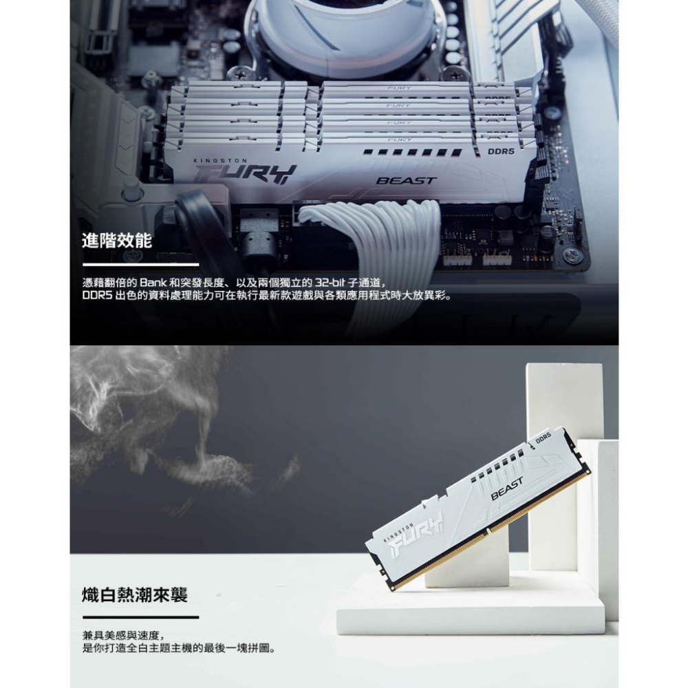 Kingston 金士頓 FURY 獸獵者 DDR5 6000 16GB*2 KF560C36BWEK2-32 -64-細節圖5