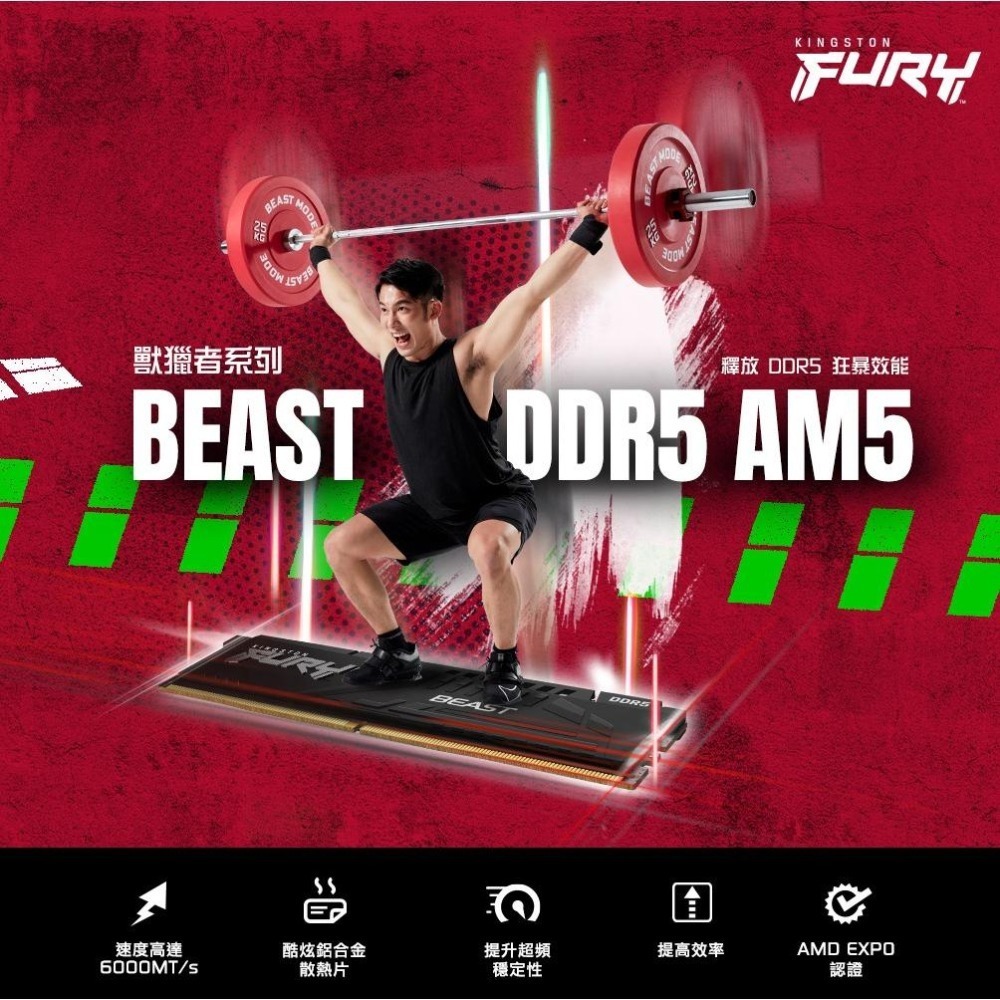 Kingston 金士頓 Beast 獸獵者 DDR5-5600 16G 32G KF556C36BBE-16 -32-細節圖5