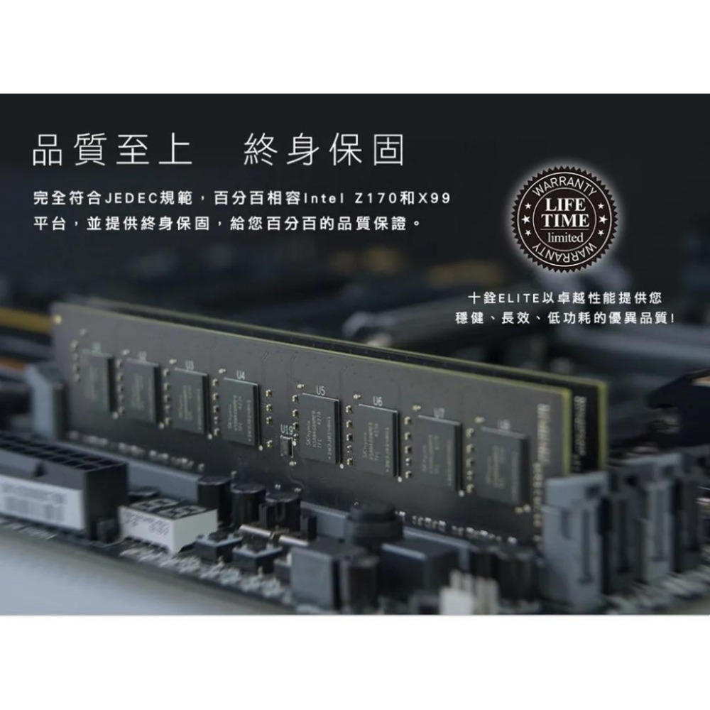 TEAM 十銓 ELITE DDR4 3200 8GB/16GB 桌上型記憶體 CL22 記憶體 8G/16G 光華-細節圖6