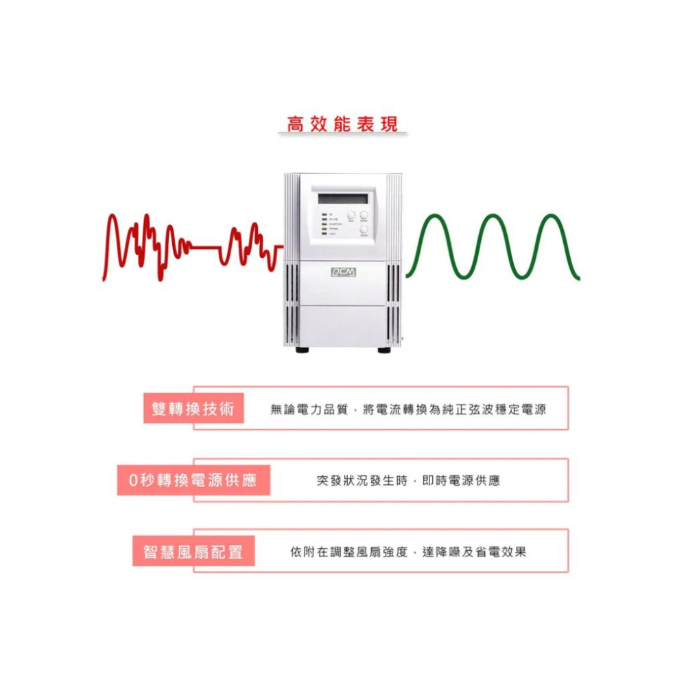 POWERCOM 科風 VGD-2000 先鋒不斷電系統 在線式 UPS 不斷電 110V／220V 光華-細節圖4