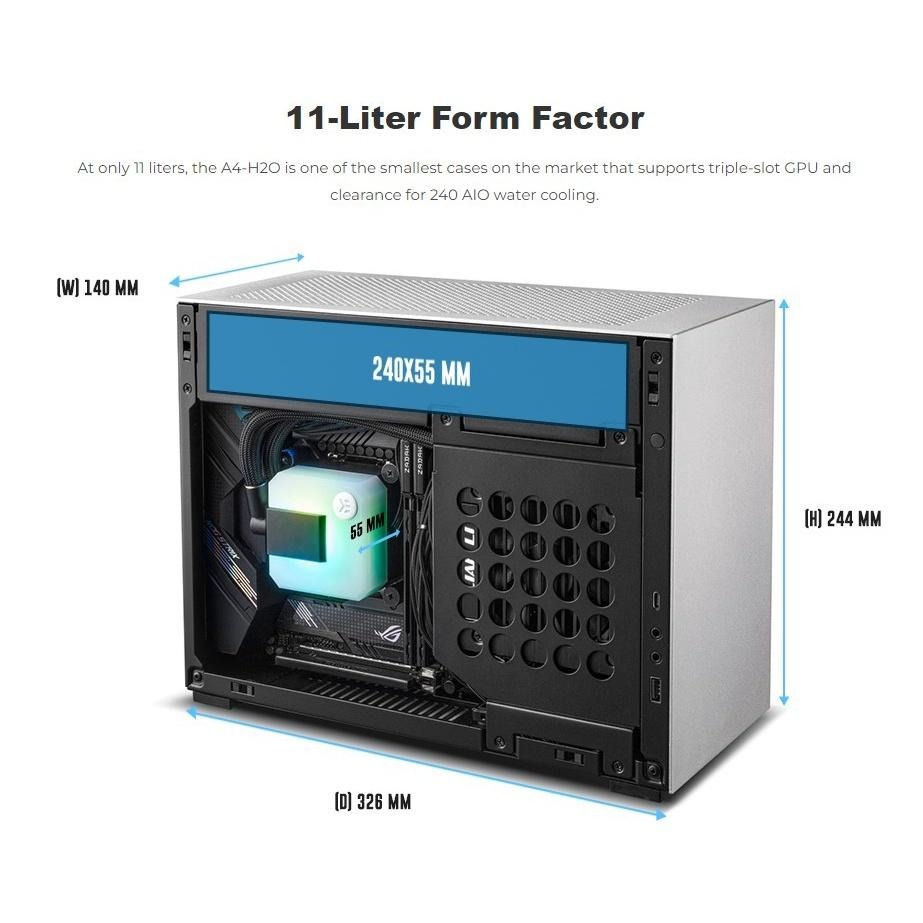 【免運直送】LIAN LI 聯力 A4-H2O－ITX 電腦機殼 U高55／卡長322／支援240水冷 公司貨 光華-細節圖8