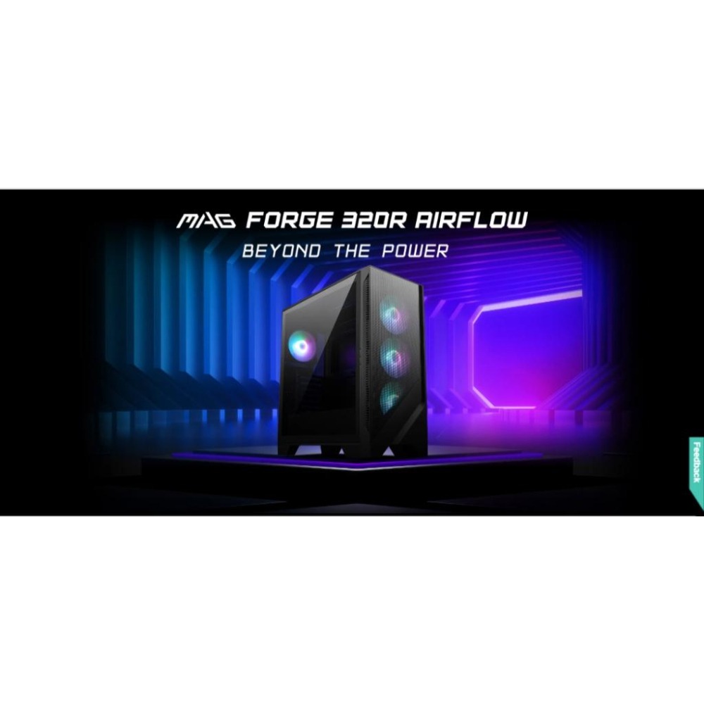 MSI 微星 MAG FORGE 320R AIRFLOW－ATX 電腦機殼 卡長390／U高160／4x預裝風扇 光華-細節圖3