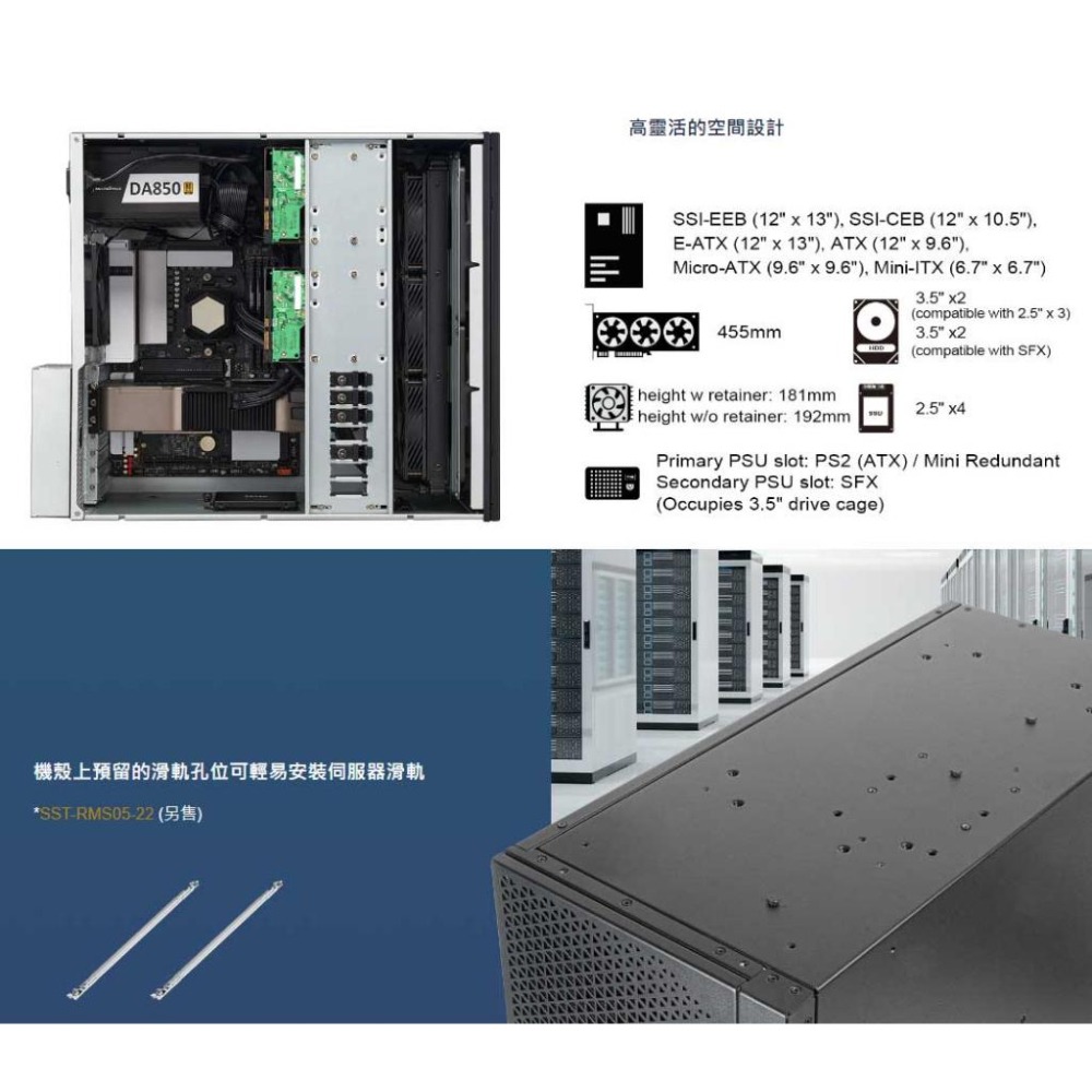 SilverStone 銀欣 SST-RM51 5U 機架式伺服器機殼 光華商場-細節圖5