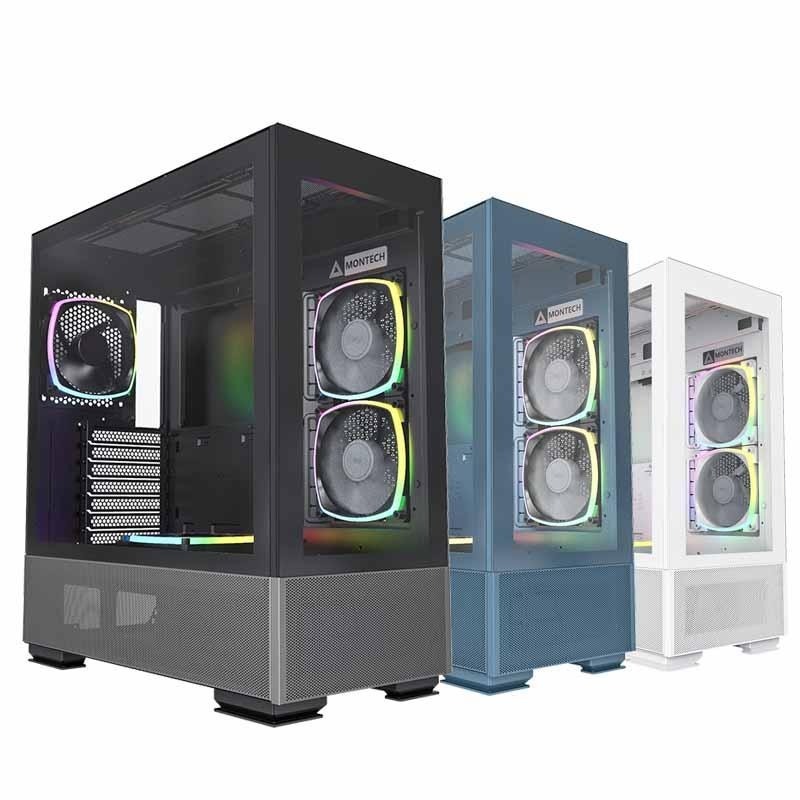 Montech 君主 SKY TWO 黑色 白色 藍色 電腦機殼 機殼 全景玻璃 內附風扇 透側 ATX 光華商場-細節圖2