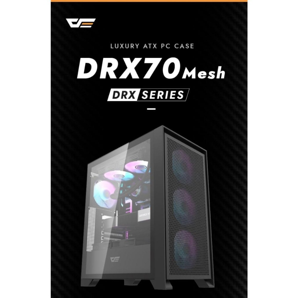 darkFlash 大飛 DRX70－ATX 電腦機殼 鐵網版 散熱高180 顯卡長350 ARGB風扇-細節圖3