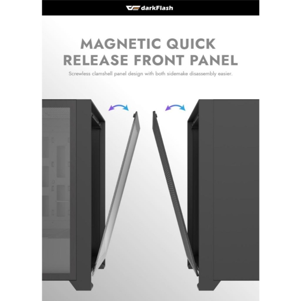 darkFlash 大飛 DRX70－ATX 電腦機殼 鐵網版 散熱高180 顯卡長350 ARGB風扇-細節圖4